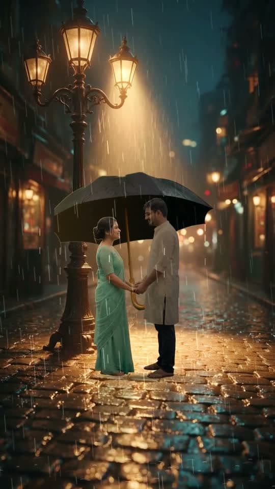 Monsoon Romance, 3D save the date video: rain on the window, chai and an umbrella for two