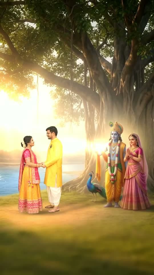 Vrindavan, 3D save the date video: the Yamuna, a flute and Radha Krishna's blessing