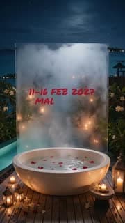 Pool Villa 3D invitation: dates