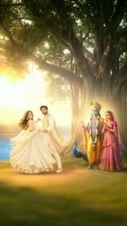 Vrindavan 3D invitation: couple