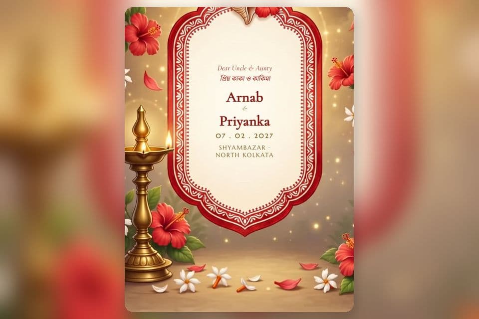 Crimson & Ivory wedding invitation design