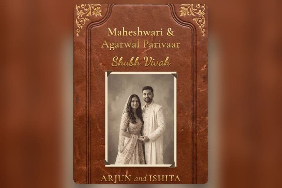 Family Album wedding invitation design