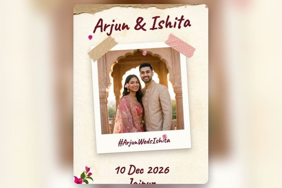 Scrapbook wedding invitation design