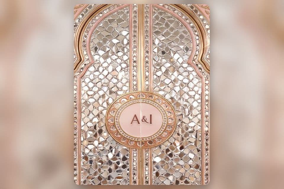 Sheesh Mahal wedding invitation design