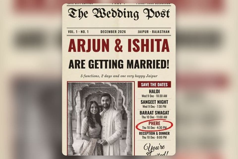 Wedding Post wedding invitation design