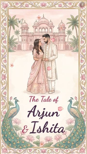 Storybook wedding invitation