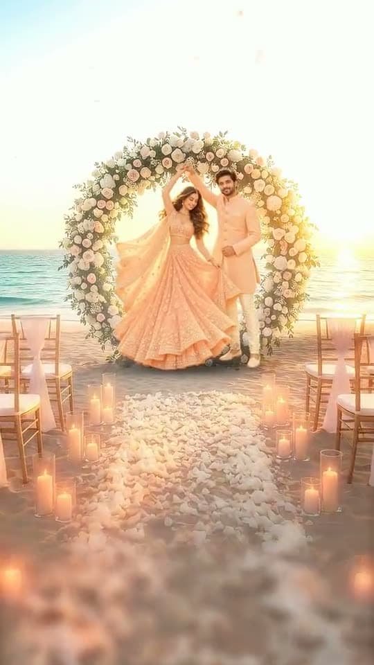 Goa Beach, a 3D wedding invitation video