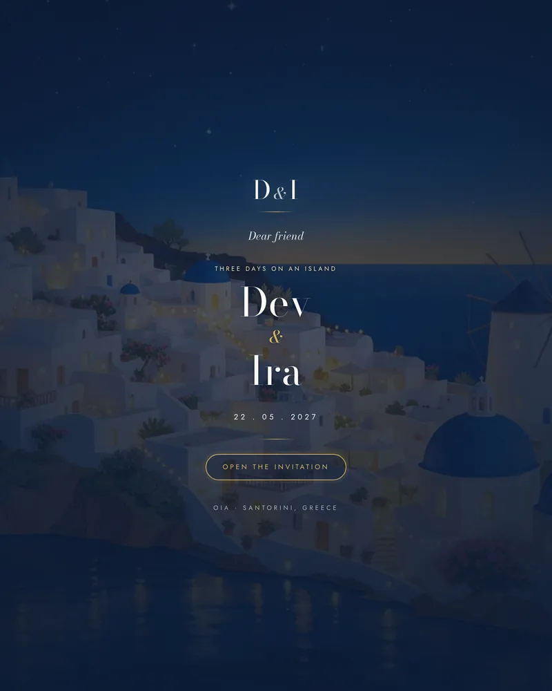 Azure Cliffs wedding invitation