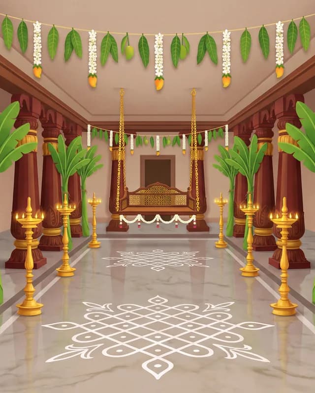 Temple Dawn wedding invitation artwork