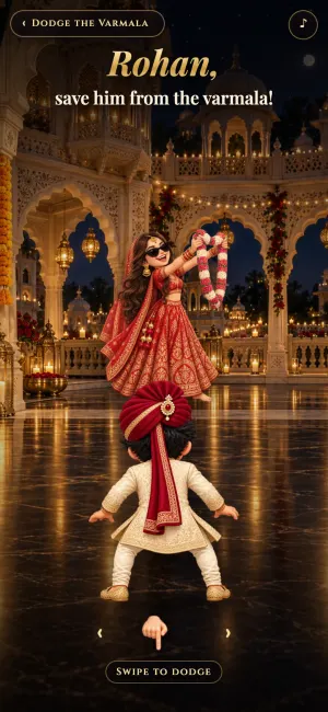 Dodge the Varmala, Save the date game