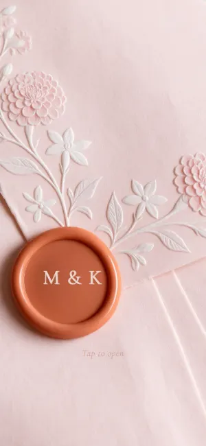 Floral, Save the date card