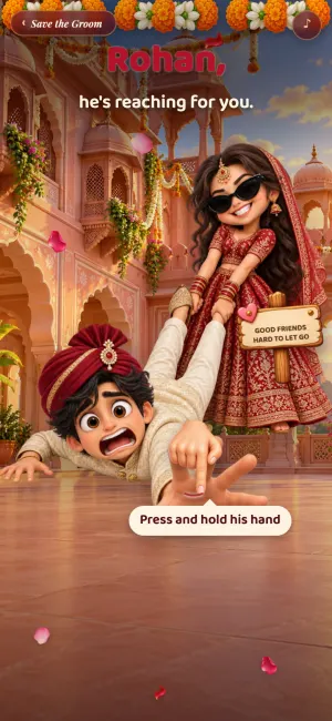Save the Groom, Save the date game