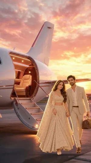 Private Jet Escape, 3D save the date film