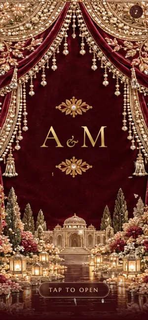 Maroon Velvet, Embroidery website invite
