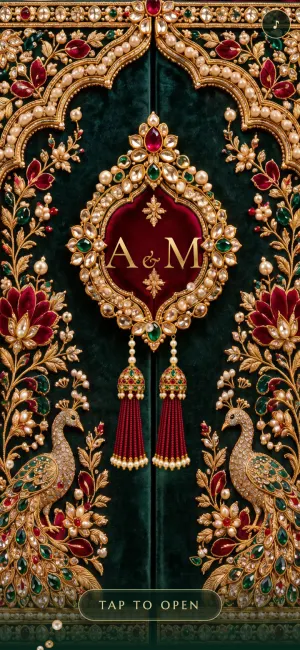 Emerald Velvet, Embroidery website invite